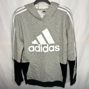 Boy's Adidas Hoodie, Gray, Black, White, Size XL 18/20